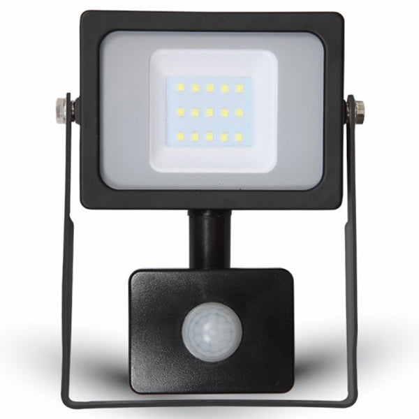 10W LED slim projektør m. sensor 4500K sort