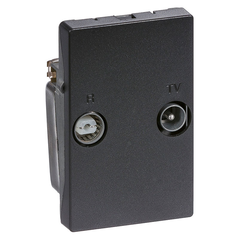 TV/R sløjfedåse T2 TD263D koksgrå