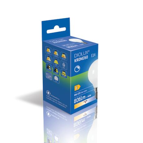 DIOLUX KRONE60 6W 930 E14 806lm dæmpbar