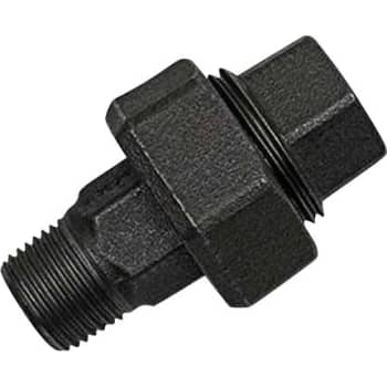 1/2" Sort union muffe/nippel