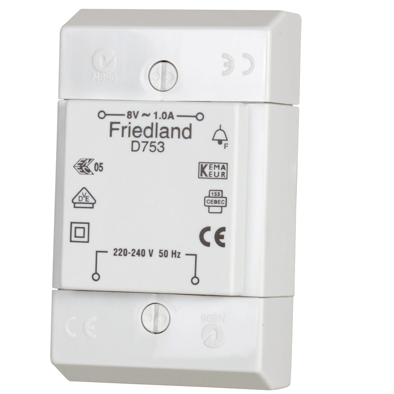Friedland transformer 8V 753 vægmontering