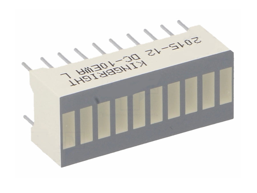 10-segment LED Lysbjælke - Rød 5,6mcd (25,4x10,16mm)