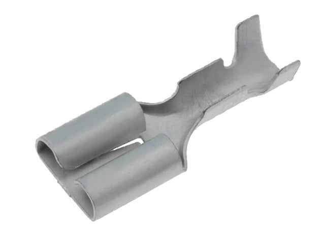 Uisoleret spadefatning - 6,3mm hun, 0,5-1,5mm² (10 stk.)