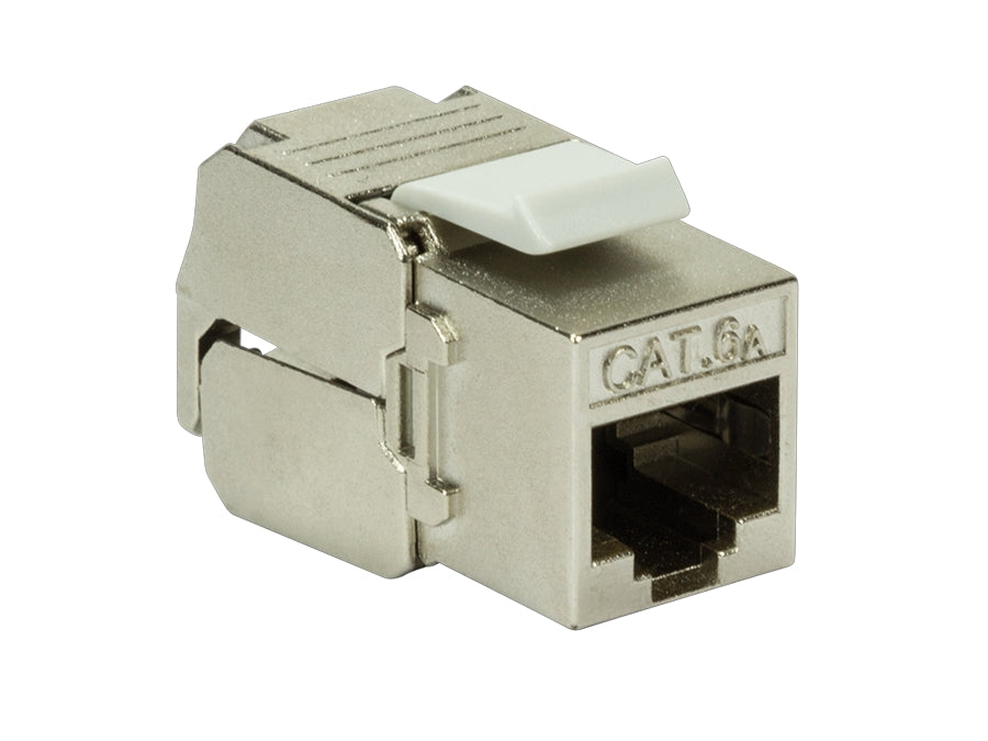 Keystone RJ45 fatning - CAT6a 500MHz skærmet (Toolless)