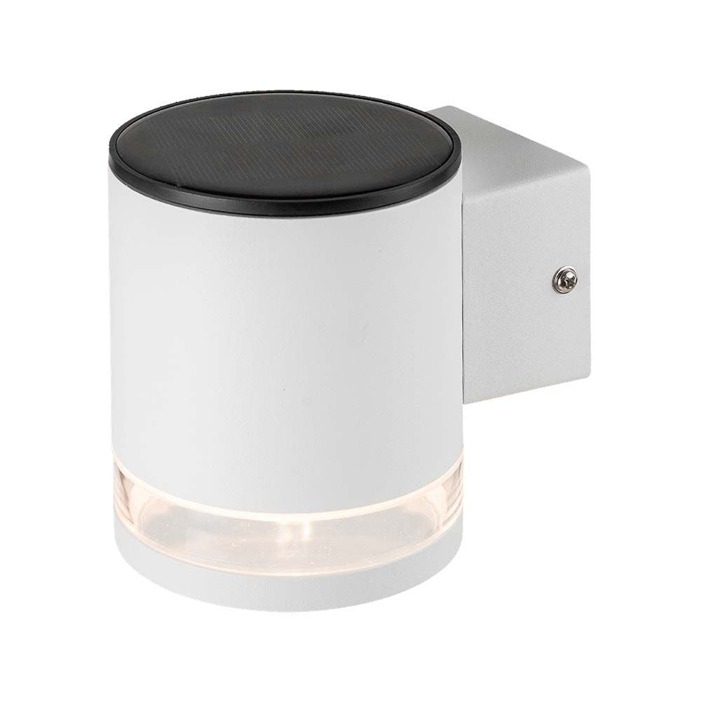 V-Tac 0.55W Solcelle Væglampe LED Hvid IP54 70lm med 3 års garanti