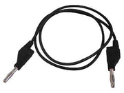 Testledning m. bananstik - 4mm, stabelbar, Sort (1m)