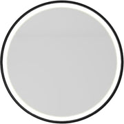 Kriss LED spejl Ø80, sort ramme, indvendigt lys, dugfrit område