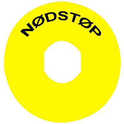 Nødstop Skilt