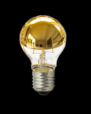 A60 Filament LED pære - 240V 4W 2700K E27 Topforspejlet Guld