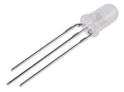 5mm LED - Tripolar RØD/GRØN, 60/50mcd, katode (60°)