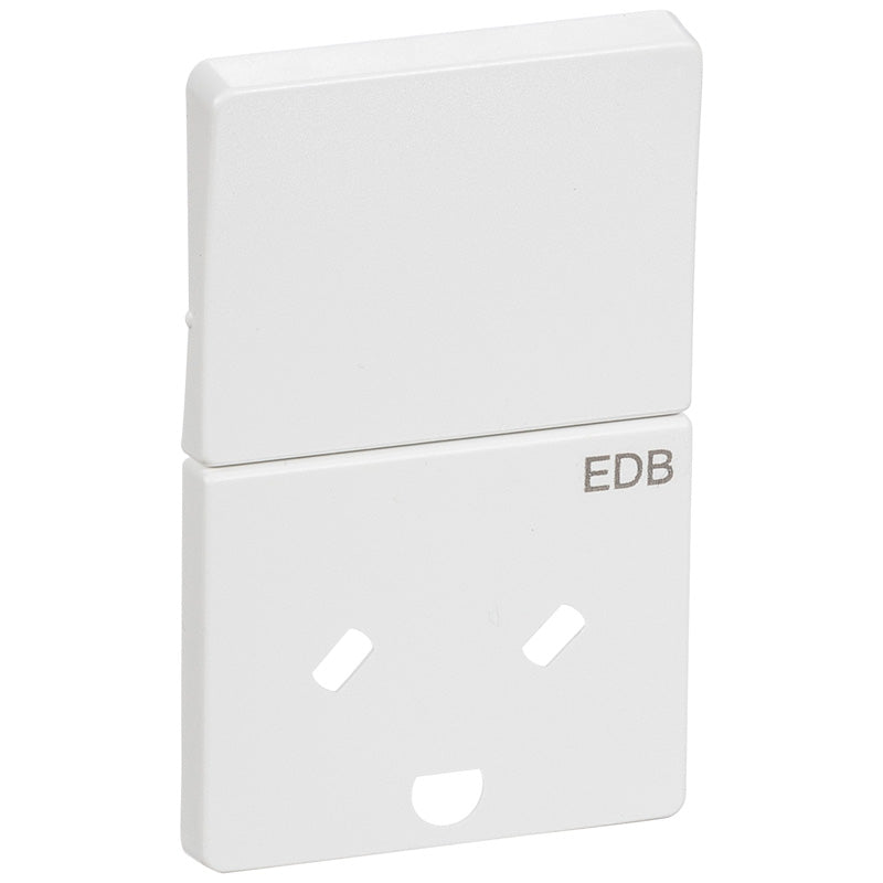 afdækning EDB stikkontakt med afbryder 2-pol m/J