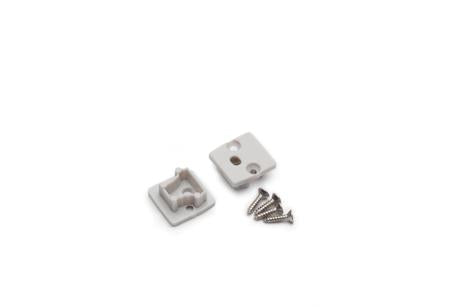 DIOFLEX Endestk grå m/udg f/FLOOR12 2 stk