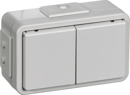 LK OPUS73 UDV STIKKONTAKT DB IP44 LG