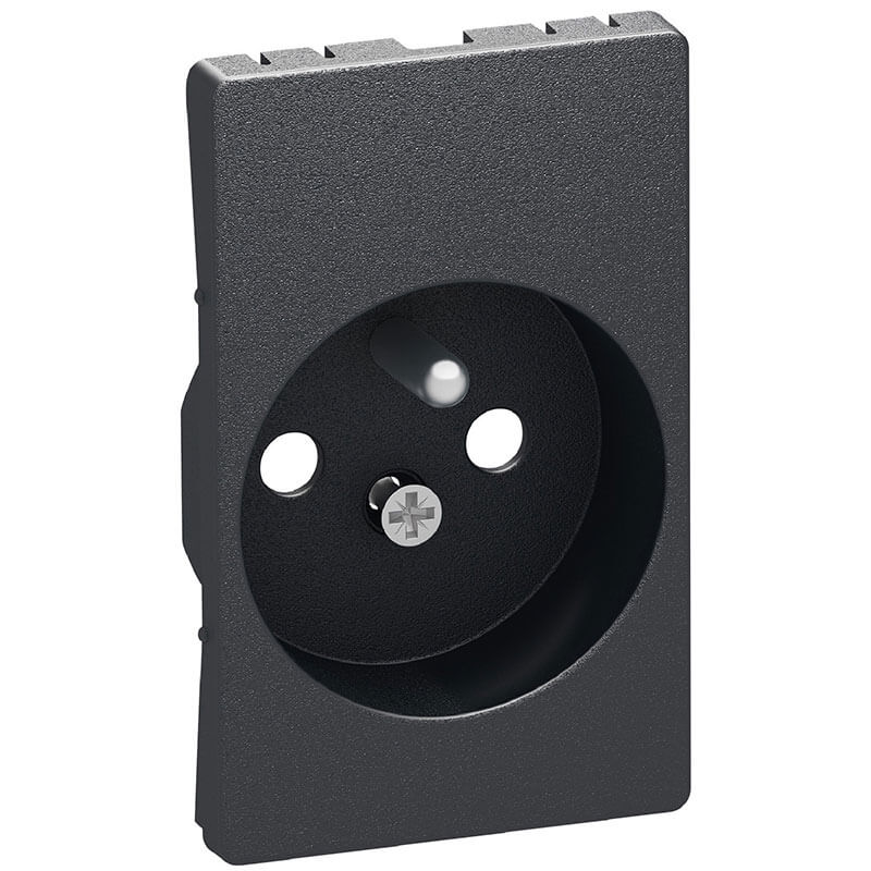 Afdækning for Fuga stikk. 2-pol m. pindjord koksgrå