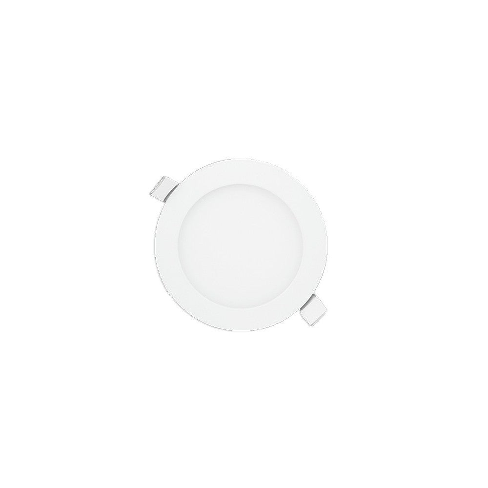 LED panel rund 17cm - 12w, hvid kant, Til indbygning