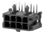 Ledning-til-print fatning, Micro-Fit 3.0 - 2x4pol 90° (3mm)