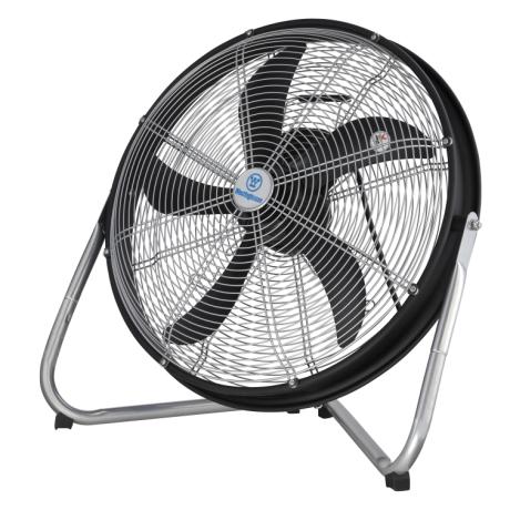 Gulvventilator Yucon II sølv/sort Ø50cm