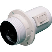 Afbryderfatning E27 hvid med 1 omløber