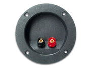 Højttaler skrueterminal - 2 x skrue, Guld, Rund