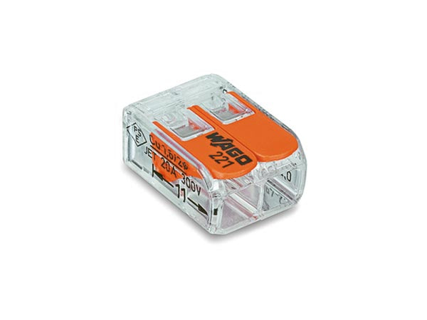 221 klemme-samlemuffe - 2 x 0,2-4mm², til alle ledningstyper