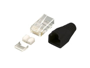 RJ45 modularstik - 8P8C, CAT6 uskærmet, Sort afl. (100 stk.)
