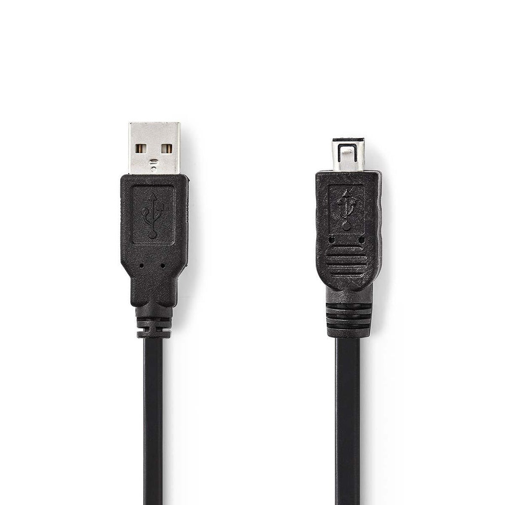 USB 2.0 kabel - A han til 4P mini B (Hirose) han (2m)