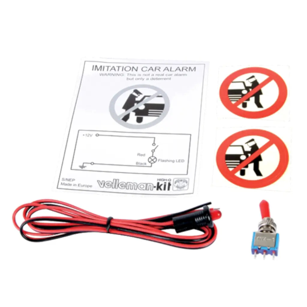 Snydealarm - Blinkende 12Vdc lampe m. on/off kontakt