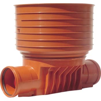 Uponor 110 x 425 mm TP1-brønd, glat, lige gennemløb