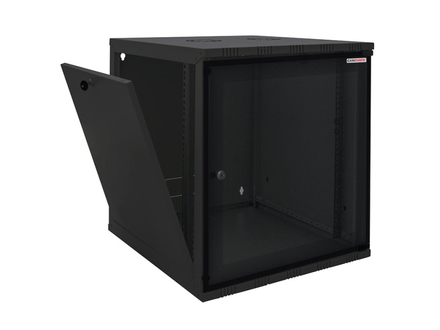 19" væg-rackskab - 12U B540xD550mm, Sort