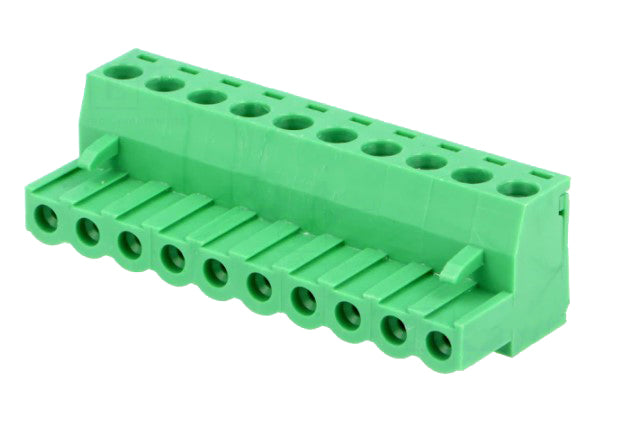 Indstik Skrueterminal - 10P hun, 5,08mm 300V/15A