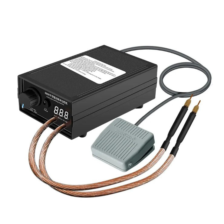 Mini punktsvejser til batteriflige - 650A/8000W, 0,1-0,3mm