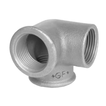 1" Galvaniseret vinkel med sideudløb