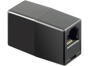 Telefon mellemled - 2 x RJ12 (6P6C) hun, Sort