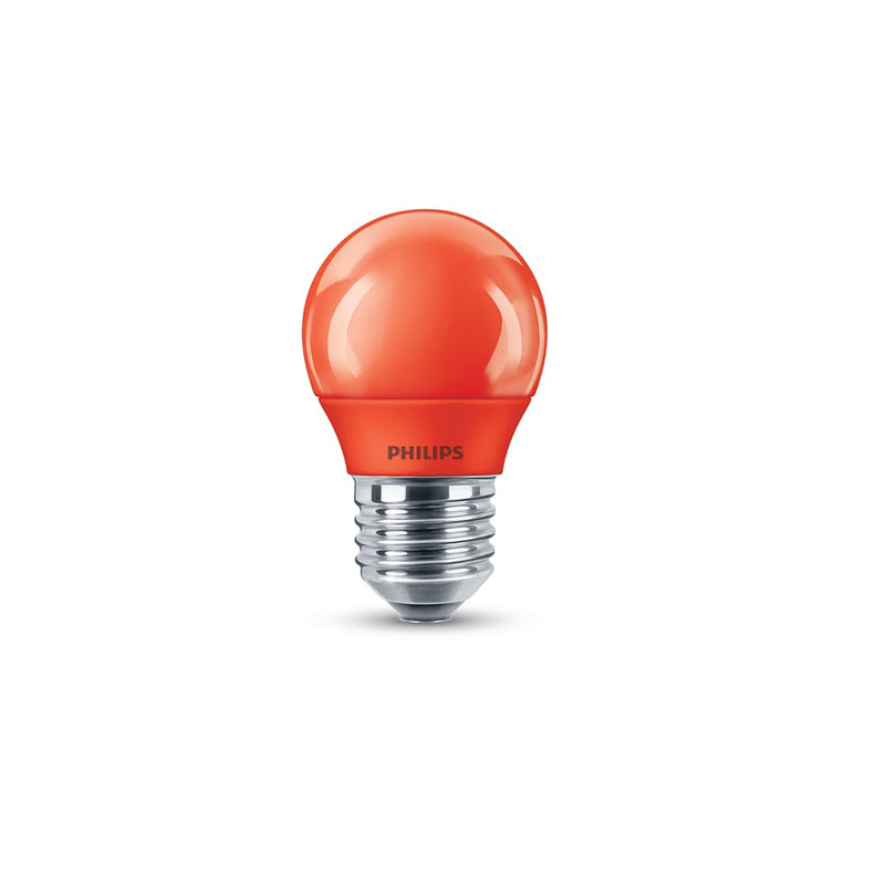 Philips LED Krone Kulørt 3,1W P45 E27 Rød