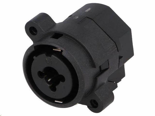 XLR/JACK combo fatning m. stel, loddeben