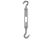 Rustfri stål bardunstrammer - M8, Krog/krog