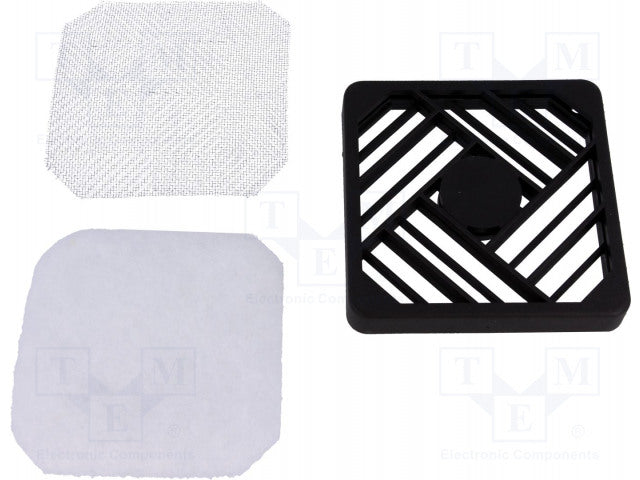 Plastgitter med EMI-afskærmning og filter 80x80mm