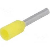 Isoleret ledningsende-tylle - 0,25mm² 6mm Gul (100 stk.)