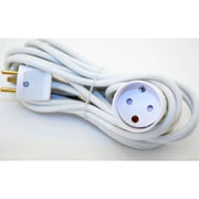 Forlængerledning m/jord hvid 5m 230V 13A