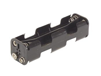 Batteriholder til 8xAA-bat. (m. knapterminaler)