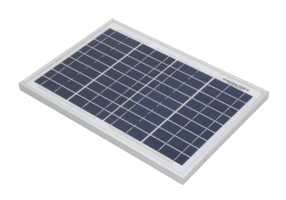 Polykrystallinsk solpanel - 12V (18,2V) 10W (35,4x25,1cm)