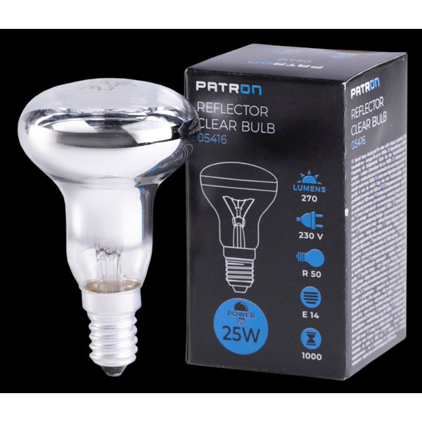 PATRON Glødepære E14 25W forspejlet