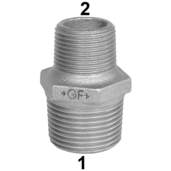 2" x 1.1/2" Sort brystnippel