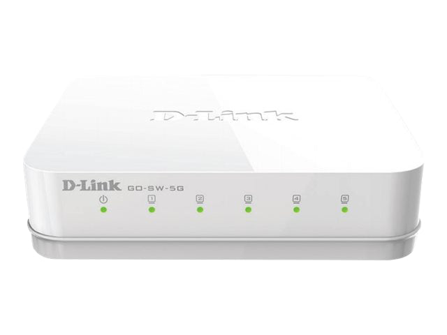 Gigabit Ethernet switch - 5 porte, 1000Mbps, Hvid (uskærmet)