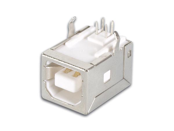 USB 2.0 Type B fatning - 90°, printmontage