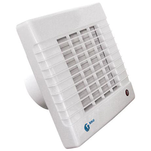 Ventilator S100 m. hygrostat, timer, aut. lukke og kugleleje