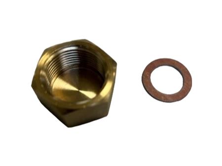 3/4" SLUTMUFFE MED RØDGODS PAKNING