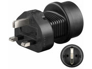 Rejseadapter - CEE7/3 (EU) hun til UK han, Sort