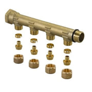 Uponor Aqua PLUS fordelerrør PEX WTR DR G3/4"MT/FT 4X15 c/c50mm