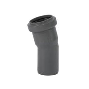 40 mm x 15° Bøjning afløb PP grå